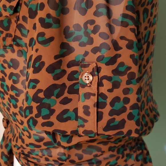 Mine...Sheer, leopard print shirt - Picture 8 of 13